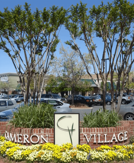 Cameron Village shopping center sign